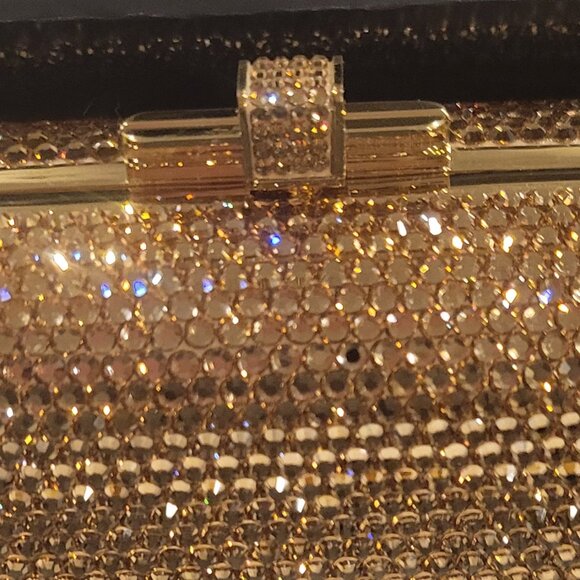 Judith Leiber Slide Lock Crystal Handbag - Picture 3 of 5